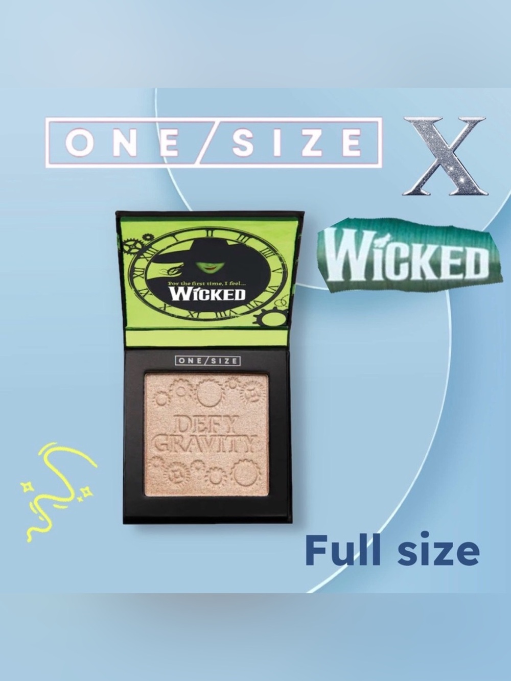 ⚡️🇺🇸🆕NWOB O/S X WICKED |FULL| Spotlight Highlighter - Defy gravity champagne